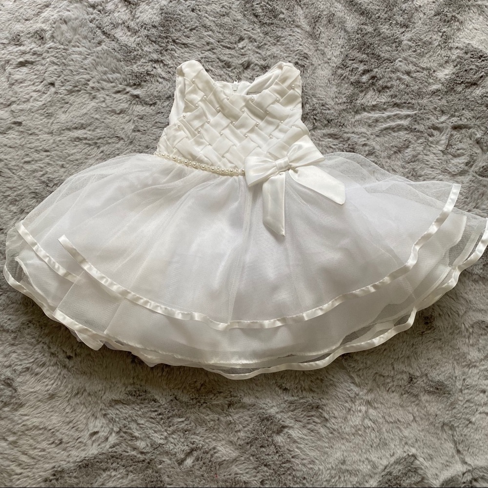 Rare Editions | Baby Girl Tiered Pearl Dress NWOT